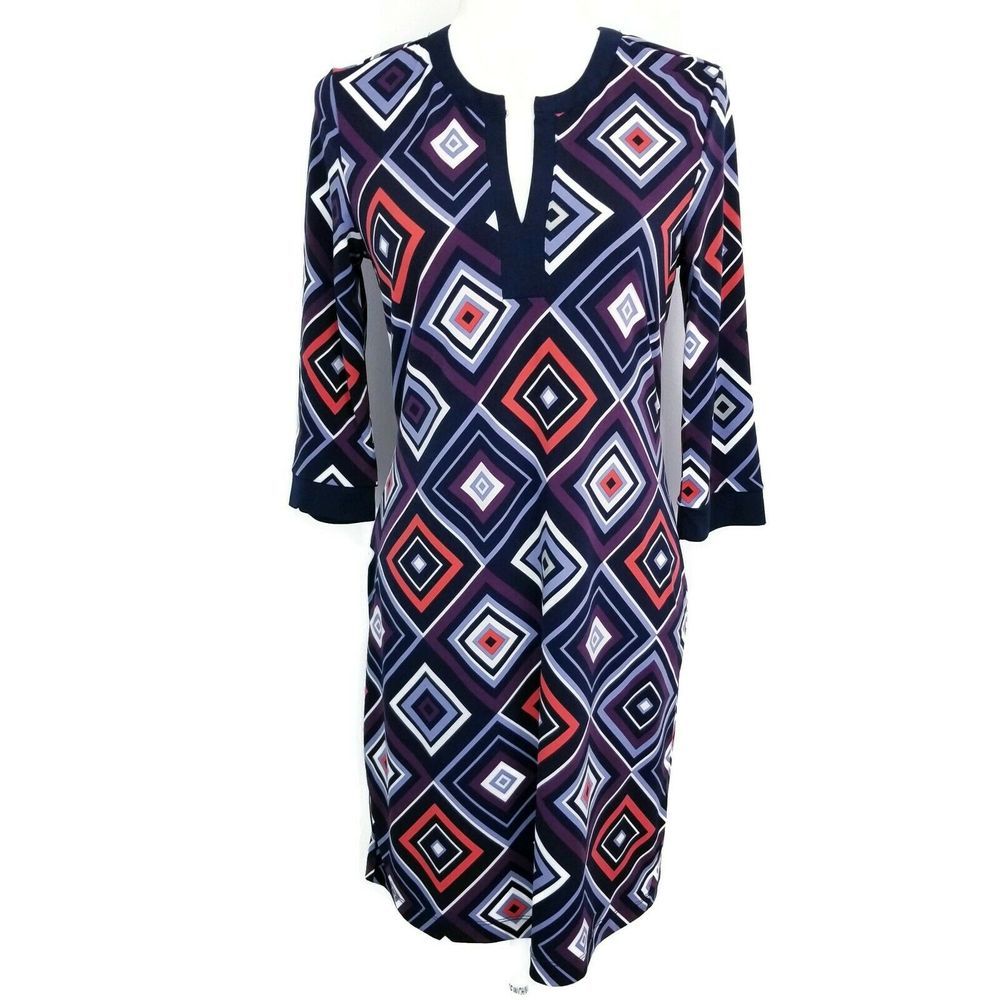 Banana Republic S Shift Dress Navy Blue Stretch